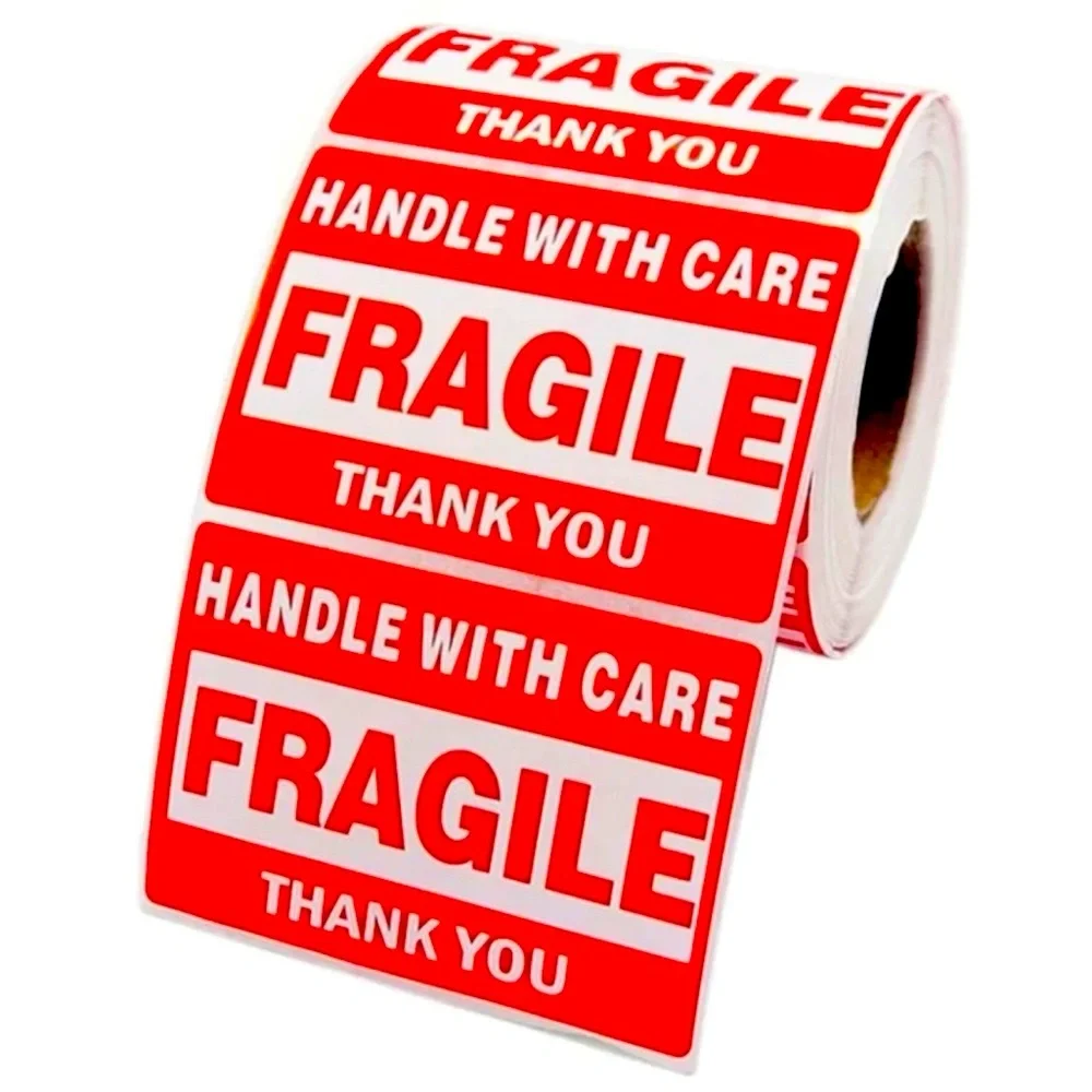 1 ROLL. FRAGILE STICKER, HANDLE WITH CARE WARNING LABEL